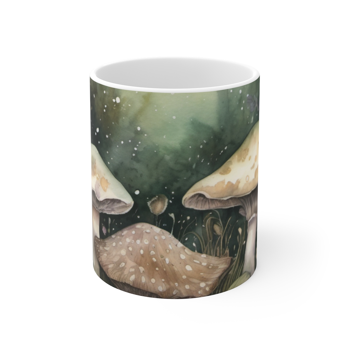 Glowing Fungi Mug | Vintage Naturalist Watercolor | Forest Floor Botanical