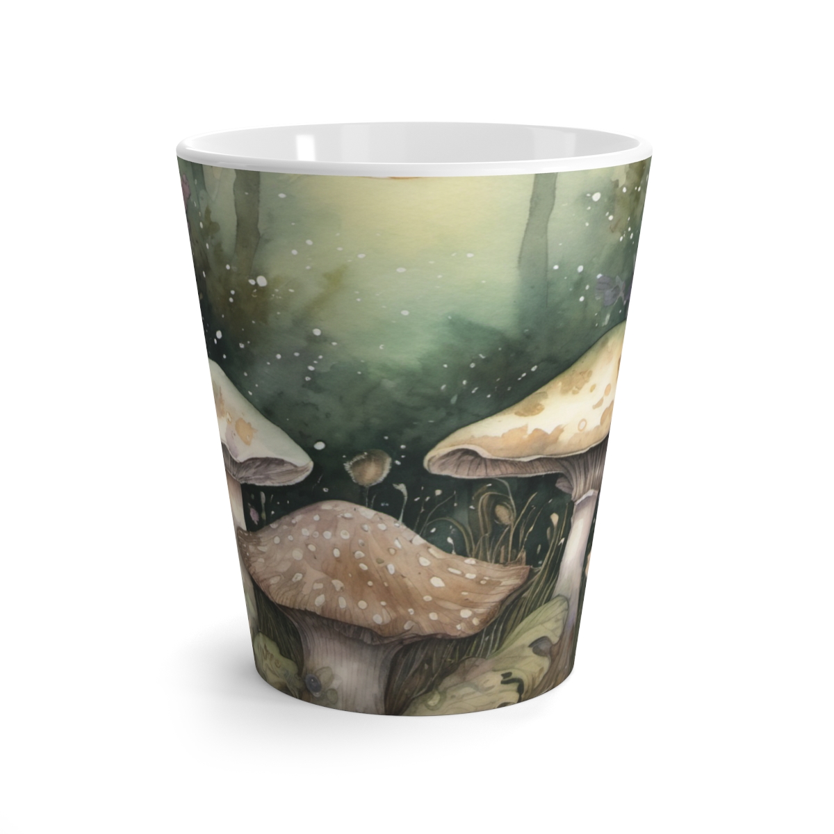 Glowing Fungi Mug | Vintage Botanical Watercolor | Forest Floor Art